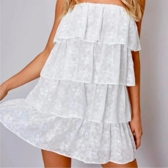 DO+BE Dresses & Skirts - DO+BE STRAPLESS TIERED BOHO MINI DRESS NEW SMALL